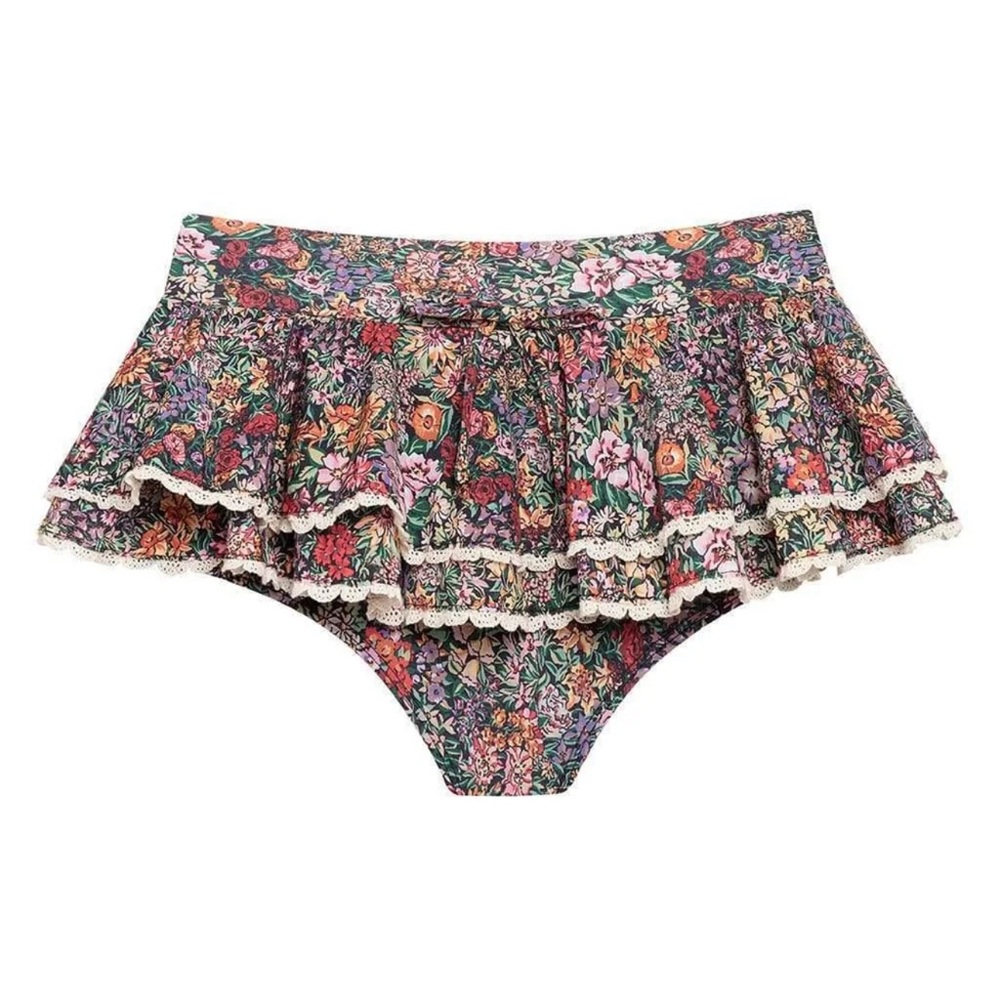 Mara Floral Ruffle Hot Short Bikini Bottom (w/trim) sold out online RARE